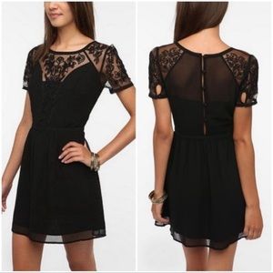 Kimchi Blue Emma Crepe Black Dress